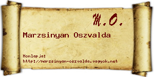 Marzsinyan Oszvalda névjegykártya